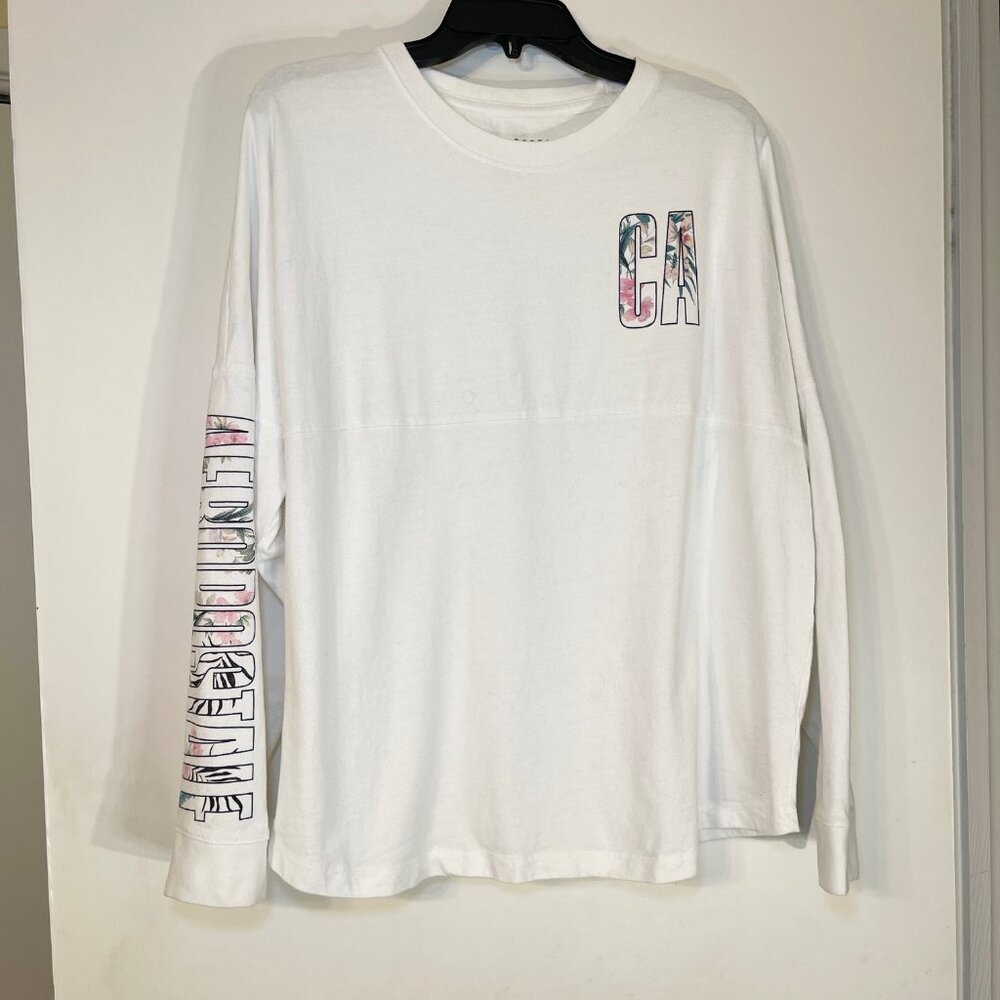 Aeropostale Women’s Long Sleeve White Tee CA Logo